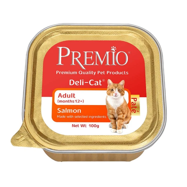 מעדן פטה לחתולים בוגרים סלמון – Premio