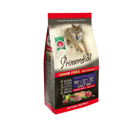 פרימורדיאל לכלב מגזע קטן סרדין פורל וברווז