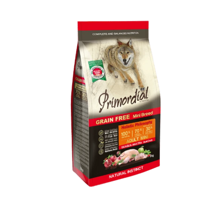 פרימורדיאל לכלב מגזע קטן סרדין שליו וברווז