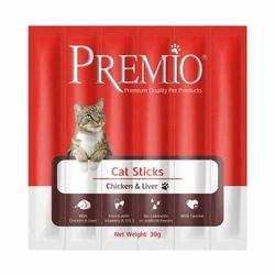 סטיקים לחתול בוגר עוף וכבד  Premio