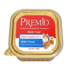 מעדן פטה לחתולים בוגרים פורל – Premio