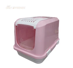 שירותים סגורים לחתול L ורוד